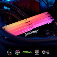Kingston FURY Beast KF432C16BB2AK2/32 System Memory, RGB, 32GB, (2x16GB) 3200MHz, DDR4, Non-ECC Kingston FURY Beast KF432C16BB2AK2/32 System Memory, RGB, 32GB, (2x16GB) 3200MHz, DDR4, Non-ECC